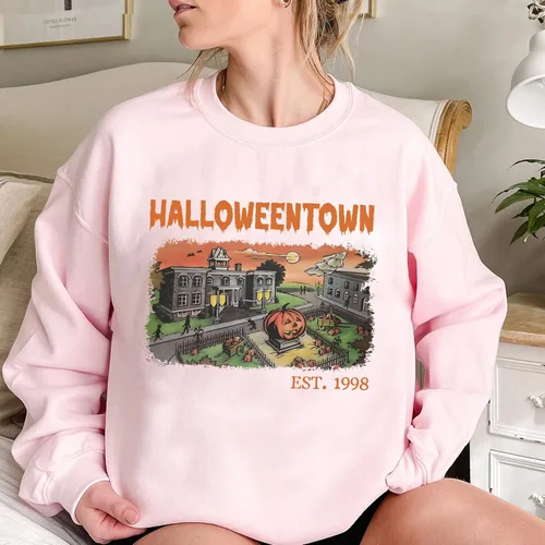 Vista 3 de boony Sudadera de Halloween Town Est 1998 Unisex Vintage Halloween Graphic Cuello redondo