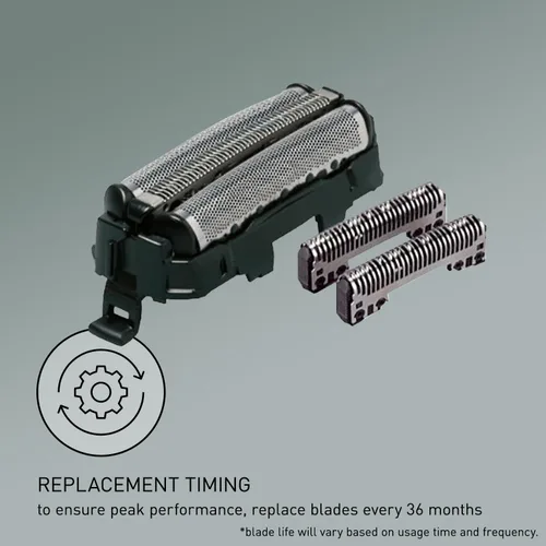 Vista 3 de Panasonic Juego de láminas exteriores y cuchillas interiores de repuesto para afeitadora WES9013PC, compatible con afeitadoras ARC3 de 3 cuchillas