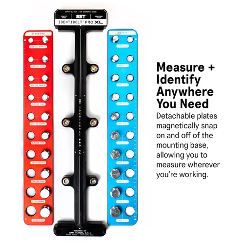 Vista 6 de SST - Identibolt Pro XL - Verificador de Roscas Preciso y Montaje en Pared - Tuercas y Pernos de Tamaño Grande - Roscas Imperiales SAE y Métricas
