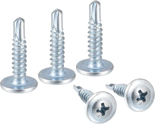 Vista 6 de uxcell Phillips Tornillos autorroscantes de cabeza, # 8 x 1/2 "acero al carbono, tornillo de chapa autoperforante, negro, 500