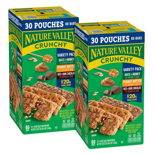 Vista 8 de Nature Valley Barras de granola crujientes, paquete variado, 12 unidades, 8.94 oz (6 bolsas)