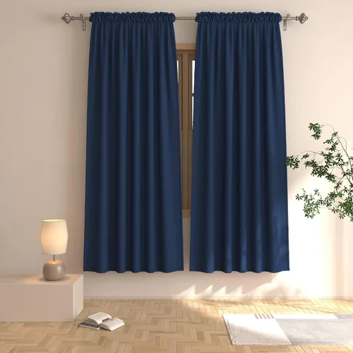 Vista 49 de UPOPO Cortinas beige de 45 pulgadas de largo para oscurecer la habitación, paneles de cortina para ventana, bolsillo para cortinero, cortinas