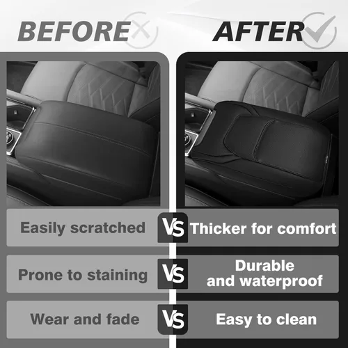 Vista 58 de Muslogy Funda para reposabrazos de consola central apta para Chevy Silverado/Tahoe y GMC Sierra/Yukon 2007-2013, cómoda almohadilla