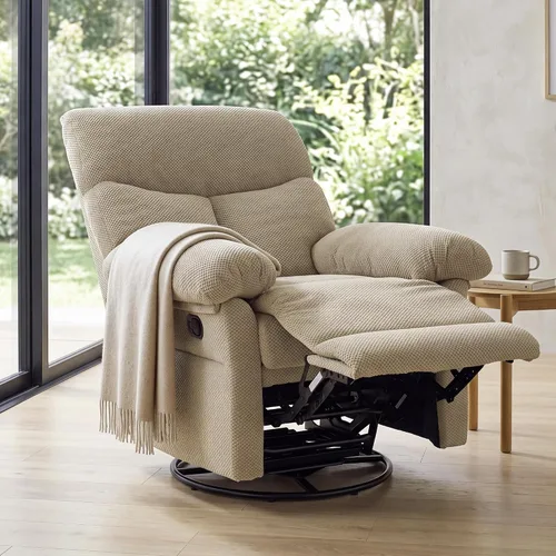 Vista 3 de HOPUBUY Silla mecedora reclinable para guardería con reposabrazos Caqui claro