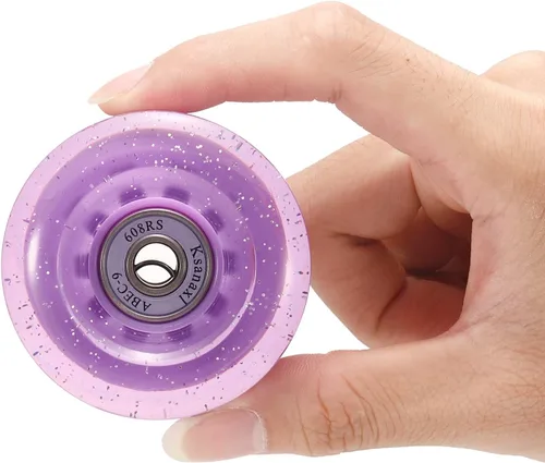 Vista 6 de PATIKIL Roller Skate Wheels with Bearings, Quad Skate Replacement for Double Row Skate Skateboards Indoor or Outdoor