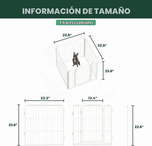 Vista 3 de FXW Homeplus Unleashed Corral para Perros de Interior - Juego Sin Estrés y Seguro, Resistente de 24 Pulgadas con 6 Paneles para Cachorros y Perros