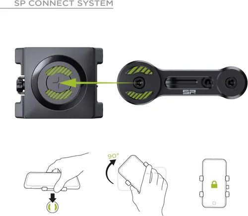 Vista 3 de SP Connect Soporte universal para manillar para teléfonos de 2.283-3.346 in, color negro