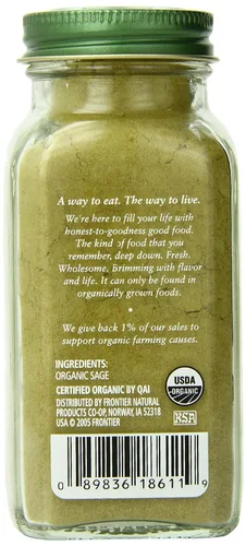 Vista 3 de Simply Organic Hoja de salvia molida, orgánica certificada 1.41 oz Salvia officinalis L. (paquete de 2)