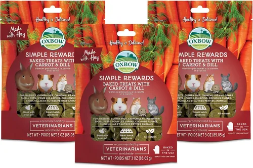 Vista 18 de Oxbow Simple Rewards Golosinas Horneadas de Pimiento Morrón, Golosinas de Conejo y Conejillo de Indias Hechas con Heno Timothy, Aperitivo Saludable