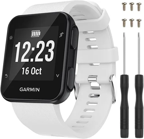 Vista 13 de Correa para Garmin Forerunner 35, correa de repuesto de silicona suave para reloj inteligente Garmin Forerunner 35/Forerunner 30, se ajusta a