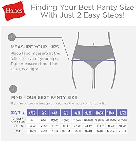 Vista 3 de Hanes Women's High-Waisted Pack, Cotton Brief Underwear, 10-Pack (Colors May Vary)