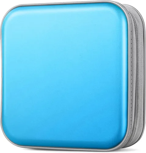 Vista 25 de Funda para CD, soporte para cartera de DVD, funda para CD/DVD, 40 discos, bolsa resistente, carpeta de almacenamiento, álbum (puple)