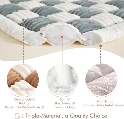 Vista 4 de Funda de sofá para sofá, funda de sofá modular para perros, funda de sofá, lavable, funda de cojín, manta de cama para mascotas, protector