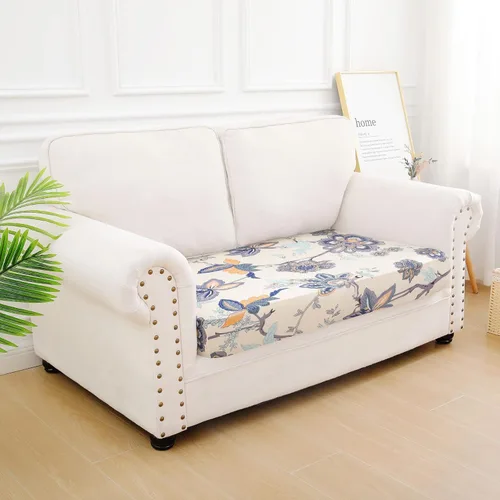 Vista 9 de hyha Fundas de cojín de sofá estampadas, fundas de sofá florales lavables para sofás con 2 cojines, fundas de cojín de patrón elástico para muebles