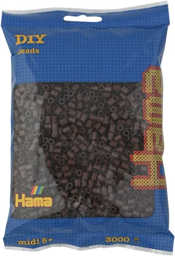 Vista 9 de Hama Perlen 201-49 Iron-On Beads Bag with Approx. 3000 Midi Craft Beads with Diameter 5 mm in Azure Blue, Creative Craft Fun for Young and Old