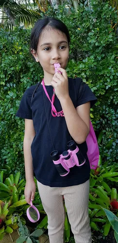 Vista 5 de Adventure Kidz - Kit de exploración al aire libre, binoculares con estuche, linterna, brújula, silbato, lupa, mochila, paquete (21 artículos)