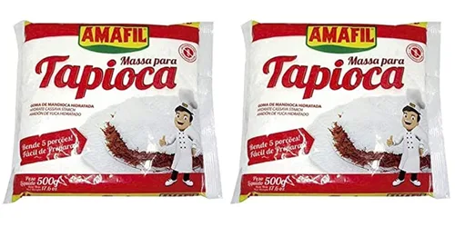 Vista 2 de Harina de tapioca Amafil 17.64 oz Massa Para Tapioca (17.6oz) (paquete de 2)