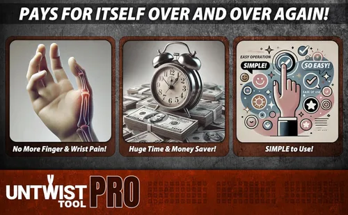 Vista 8 de La herramienta Untwist PRO-COMBO separa rápidamente CAT5e, CAT6, CAT6A y CAT7 (USB-C)