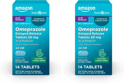 Vista 9 de Yaxa Basic Care Omeprazol - Tabletas de liberación retardada de 20 mg, menta fresca, reductor de ácido, trata la acidez estomacal frecuente, 14