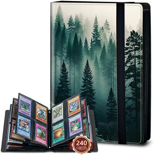 Vista 53 de Rossy Carpeta para tarjetas de 4 bolsillos, 400 tarjetas, carpeta de colección de tarjetas, álbum de tarjetas de doble cara, tarjetero para tarjetas