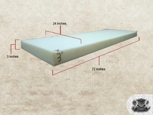 Vista 2 de Hoja de espuma de densidad media de 3" x 24" x 72