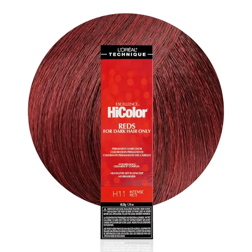 Vista 9 de L'Oréal Technique HiColor Reds Permanent Hair Color - Lifts Dark Hair in One Step, No Brassiness, Rich, Smooth Creme Formula, Intense, Long-Lasting
