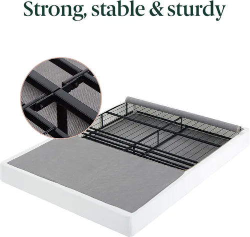 Vista 6 de Somier base de colchón plegable Sleep Master BiFold, Acero, Blanco