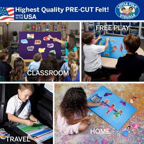 Vista 6 de Little Folk Visuals Beginners Bible: Jonah - Figuras precortadas de franela/fieltro, juego de 11 piezas