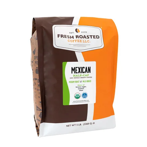 Vista 54 de Fresh Roasted Coffee, café 100% colombiano descafeinado, 12 oz, tostado medio, kosher, EA Natural Decaf, grano entero