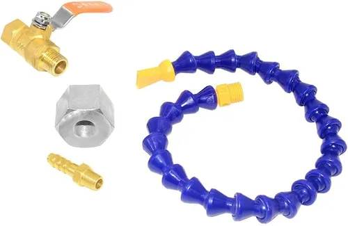 Vista 2 de Joywayus Tubo de manguera de agua de aceite refrigerante con base magnética ajustable de rosca 1/4PT