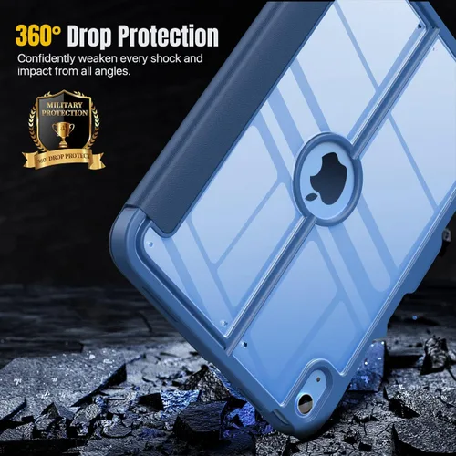 Vista 6 de MoKo Funda para iPad de 11 pulgadas (A16) de 11ª generación 2025/iPad de 10ª generación con soporte para lápices 2022 de 10.9 pulgadas, protector