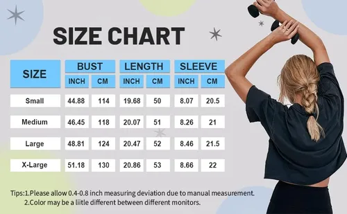 Vista 5 de Camisetas cortas de entrenamiento de gran tamaño para mujer, estilo casual, de manga corta, hombros caídos, con dobladillo enrollable, básicas