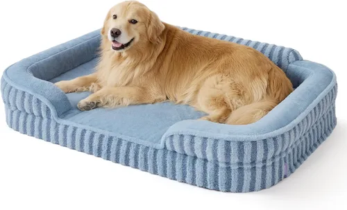 Vista 13 de LE SURE Cama Linda para Perros Pequeños, Camas Ortopédicas Impermeables para Mascotas Pequeñas con Lados, Sofá de Espuma de Huevera con Fondo