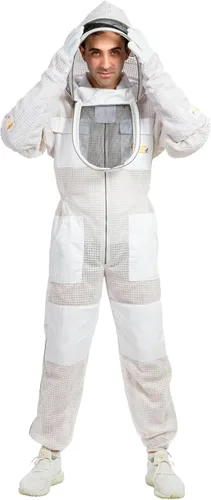 Vista 15 de Traje ventilado de la apicultura en varios colores con velos redondos o de esgrima