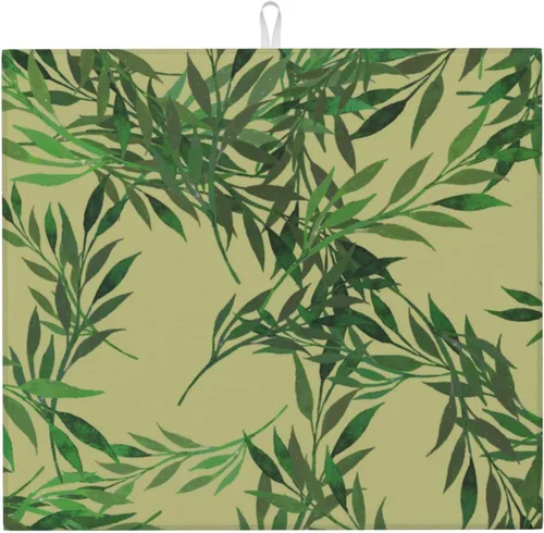 Vista 20 de Pan de comida con cuchara y tenedor tazas de granos de café, alfombrillas de secado de platos con temática de vinatge para encimera de cocina