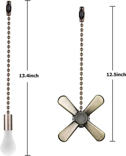 Vista 7 de SmoTecQ Extensor de cadena para ventilador de techo con bombilla decorativa de vidrio esmerilado y cable de ventilador, se adapta a todos