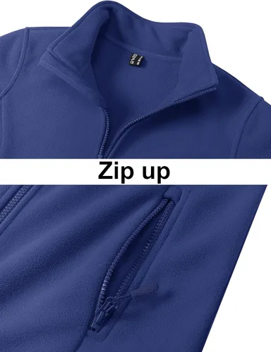 Vista 6 de TACVASEN Chaqueta de forro polar suave para mujer, ligera, con cremallera completa, suéter casual cálido de invierno con bolsillos