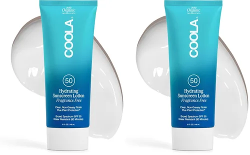 COOLA Organic Sunscreen SPF 50 Sunblock Body Lotion, Dermatologist Tested Skin Care for Daily Protection, Vegan and Gluten Free, Fragrance Free, 5