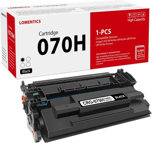 LOMENTICS 070H - Cartucho de tóner negro de alto rendimiento (paquete de 1) – Loment compatible con CRG-070H cartucho de tóner de repuesto para