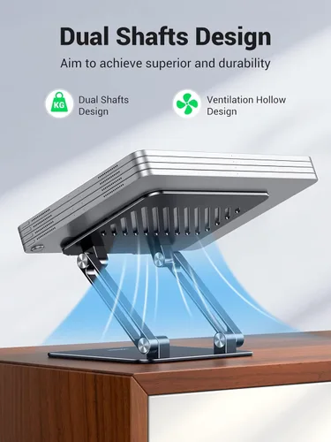 Vista 4 de UGREEN Soporte para Tableta para Escritorio con Doble Varilla de Soporte de Aluminio Ajustable Multi-Ángulo Accesorios de Oficina en Casa Compatible