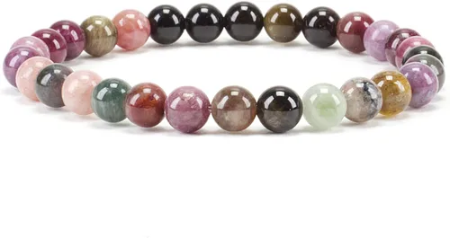 Cherry Tree Collection pulseras de cuentas de gemas para mujeres, hombres y adolescentes, tamaños pequeño, mediano y grande, cuentas redondas de 6mm