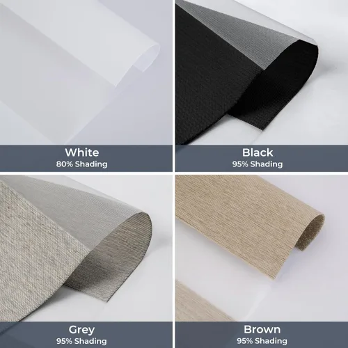 Vista 3 de Persianas motorizadas con diseño de cebra, persiana enrollable opaca de doble capa para filtrar la luz, persianas para ventana de día y noche