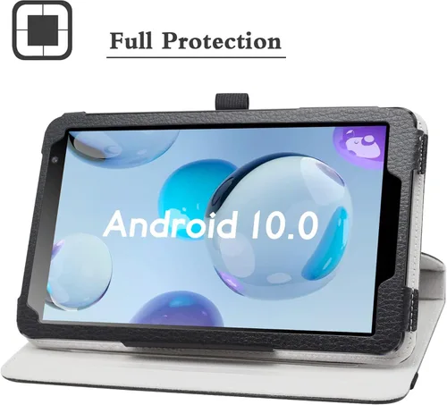 Vista 2 de LiuShan Funda de poliuretano con rotación 360 para DIALN X8 Ultra/Vortex Tab 8 4G/Foxx T8 Plus/Sky Devices Elite T8/Elite Octa/MAXWEST Nitro 8/Astro