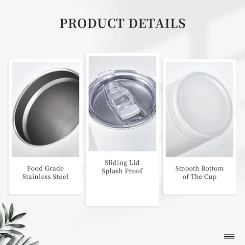 Vista 6 de Proborn Anime Junji Ito - Tazas de acero inoxidable de 20 onzas con aislamiento para café con tapa y pajilla, vaso de viaje al vacío