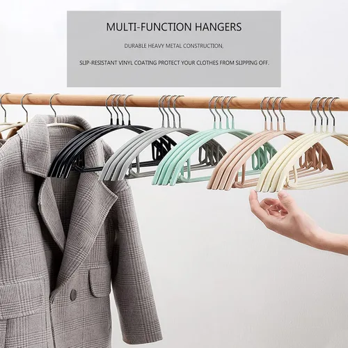 Vista 3 de Contour - Percha de metal sin golpes, para trajes, abrigos y suéteres (paquete de 20, negro)