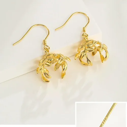 Vista 4 de Aretes de gancho de plata de ley 925 para fabricación de joyas de perlas, montaje de aretes colgantes para ajuste de camafeo de perlas, búsqueda