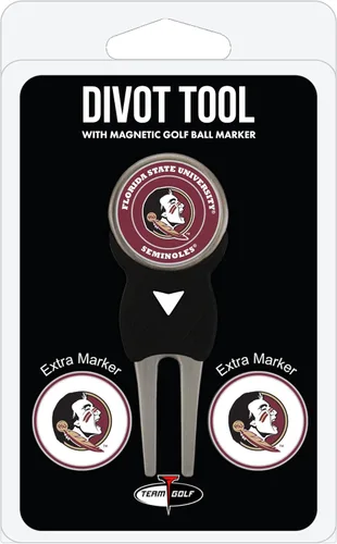 Vista 7 de Team Golf NCAA Unisex-Adult Team Golf NCAA Divot Tool with 3 Golf Ball Markers Pack, Markers are Removable Magnetic Double-Sided Enamel