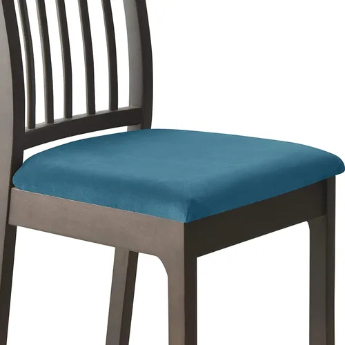 Vista 30 de Fundas de asiento de terciopelo para silla de comedor, fundas elásticas para sillas de comedor con lazos, funda protectora suave para cocina, hotel