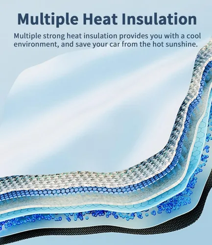 Vista 7 de Ajuste personalizado para parabrisas de Cadillac, bloqueo UV para ventana delantera del automóvil con mango flexible de rotación de 360°, diseñado