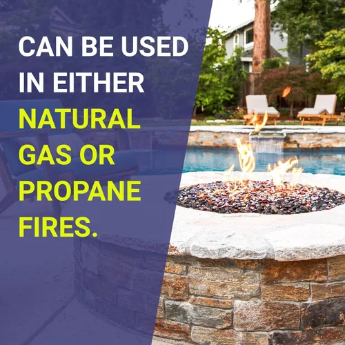 Vista 5 de American Fireglass, vidrio para hogar con vidrio para hoguera y vidrio para estufa, Azul Royal